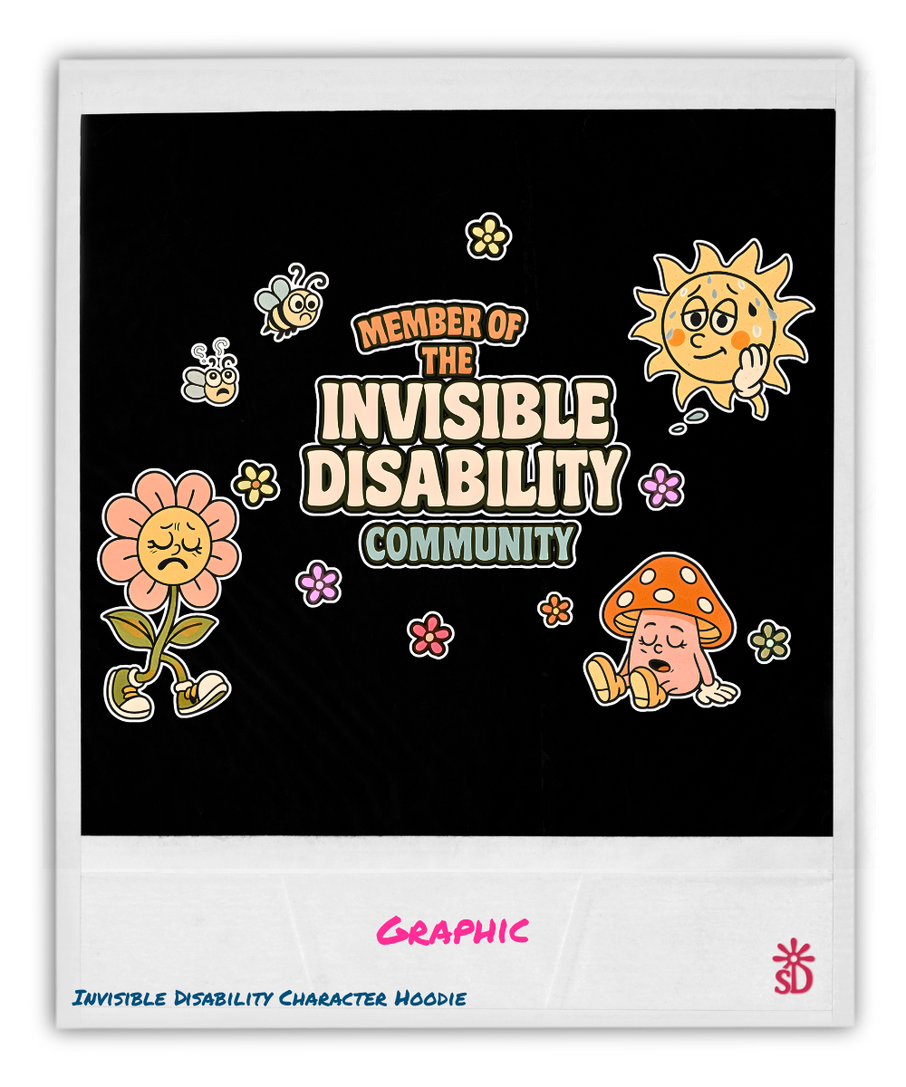 Invisible Disability Retro Character Hoodie