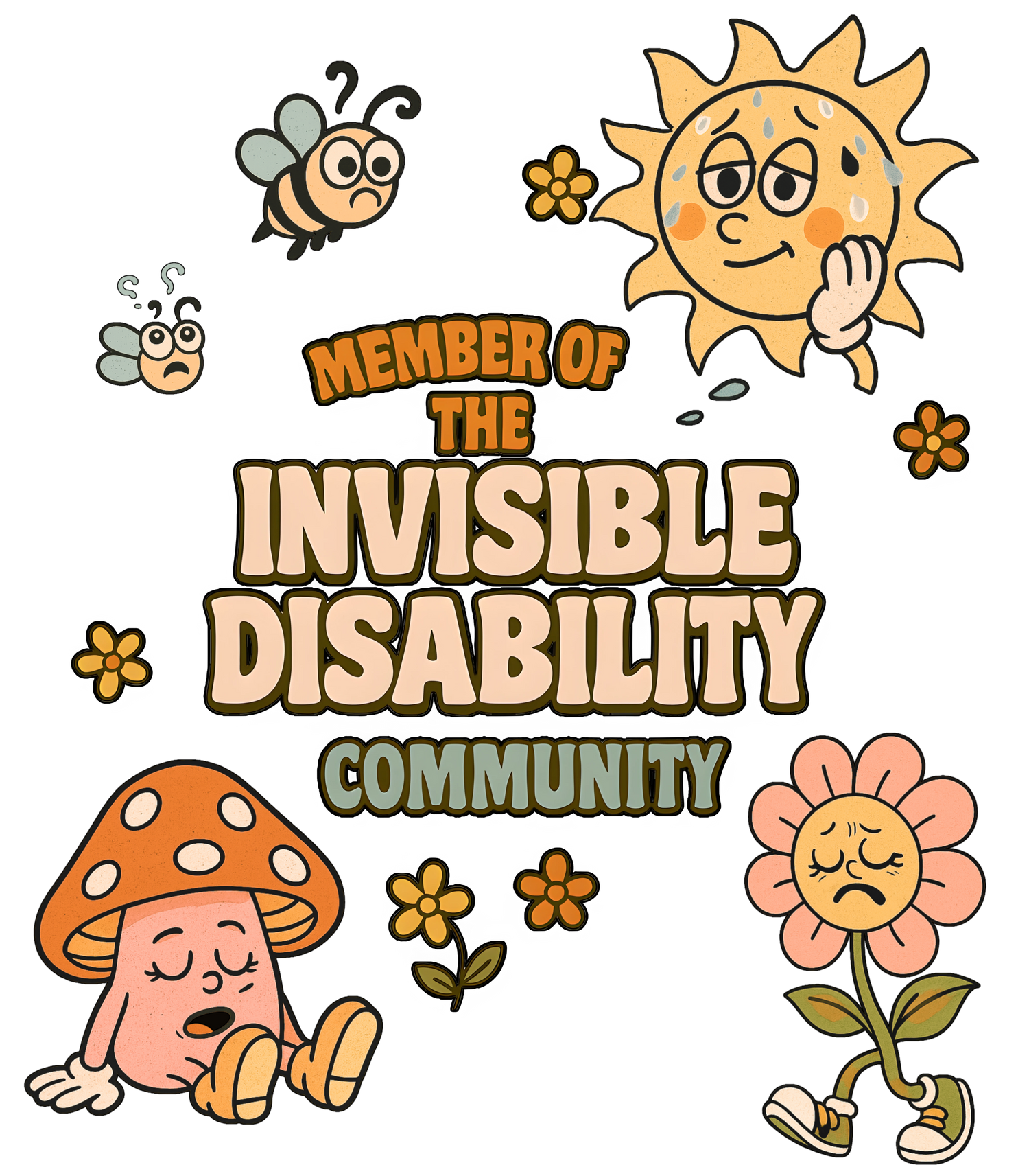 Invisible Disability Retro Characters