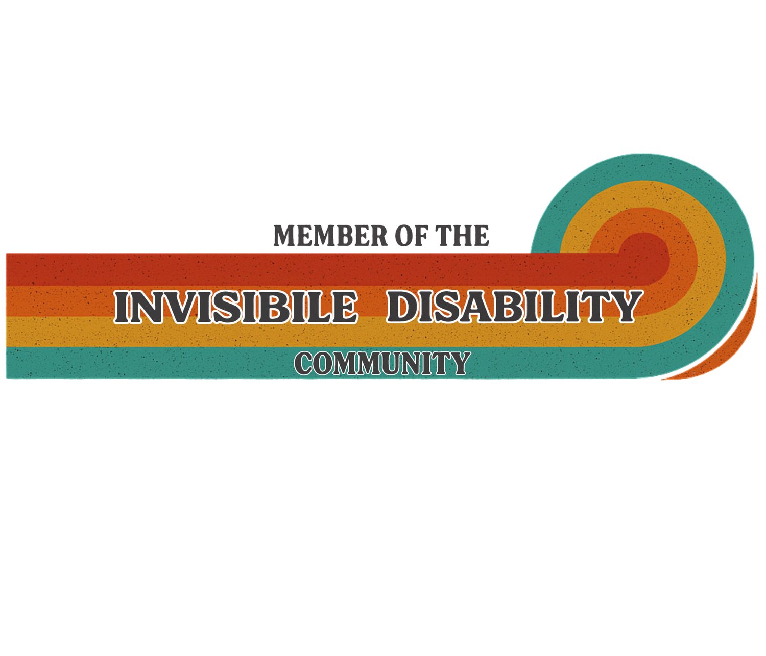 Invisible Disability Retro Stripe