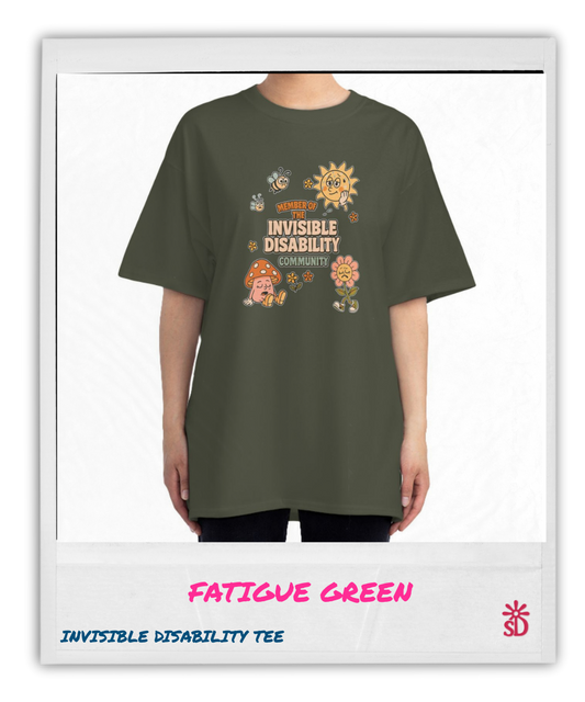 Invisible Disability Community Tee- Retro Character Shirt