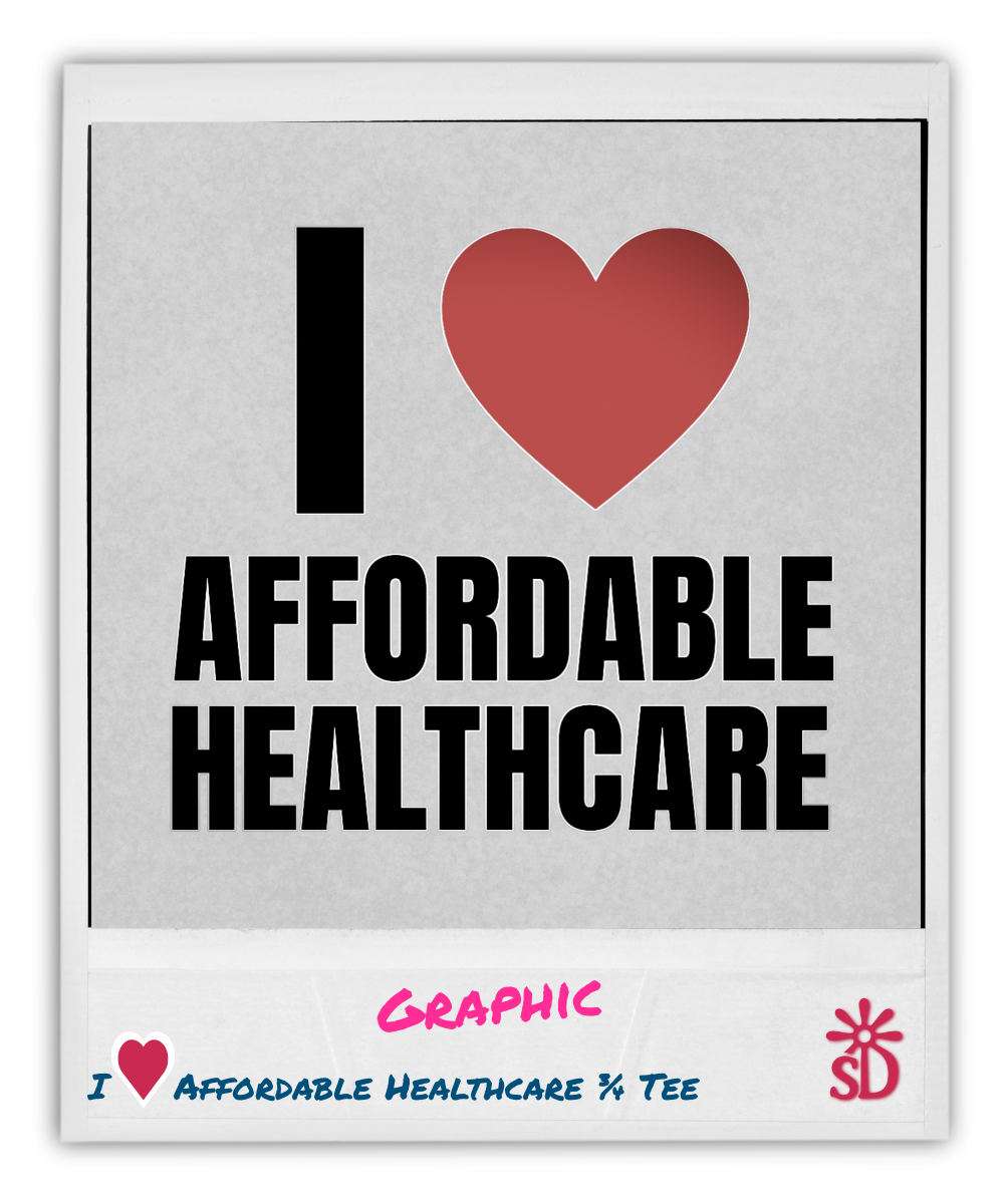 I Love Affordable Healthcare- Unisex Tri-Blend 3\4 Raglan Tee