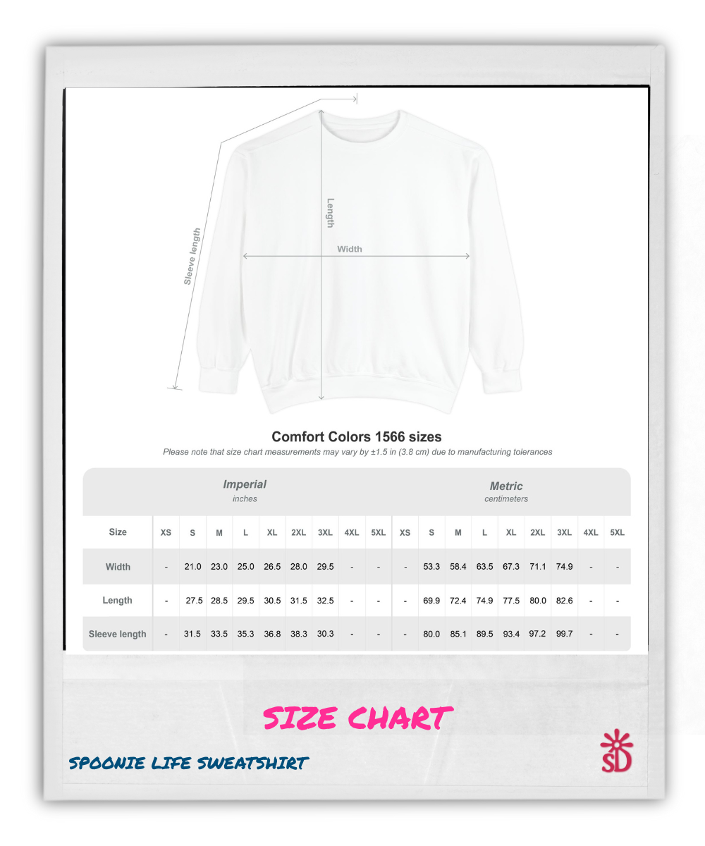 Spoonie Life Unisex Garment-Dyed Sweatshirt, Butter Yellow