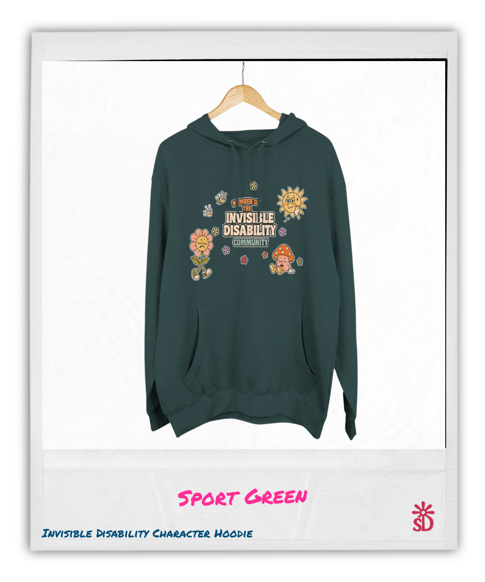 Invisible Disability Retro Character Hoodie