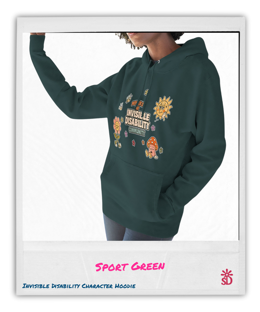 Invisible Disability Flower Hoodie, Cozy Fleece Sweatshirt, Gift for Awareness, Comfortable Everyday Wear, Unique Floral Design